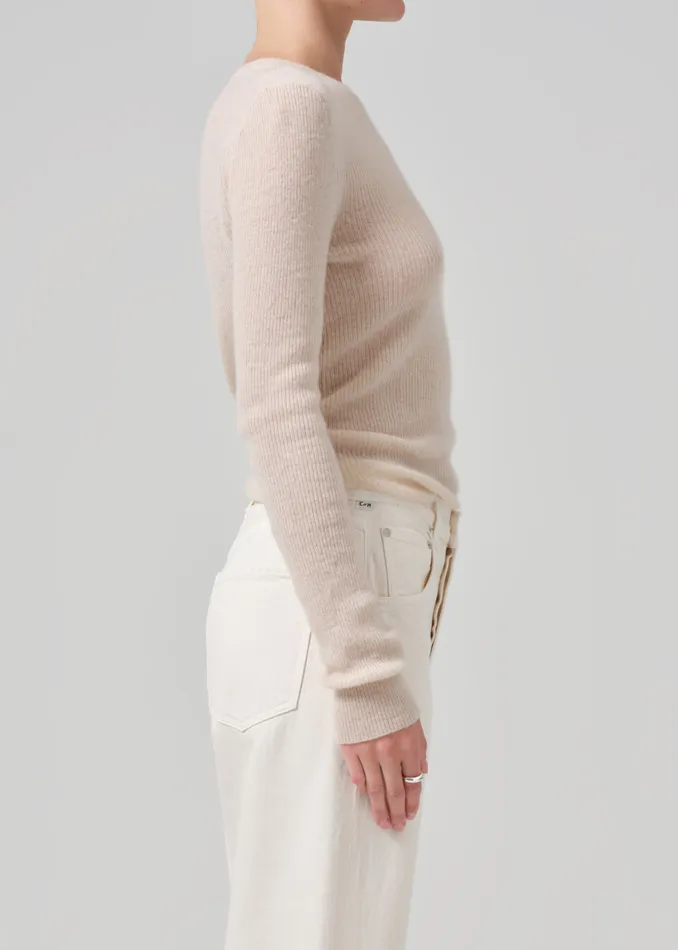 Women Tops Citizens Of Humanity Alessia Crewneck Sweater In Cream
