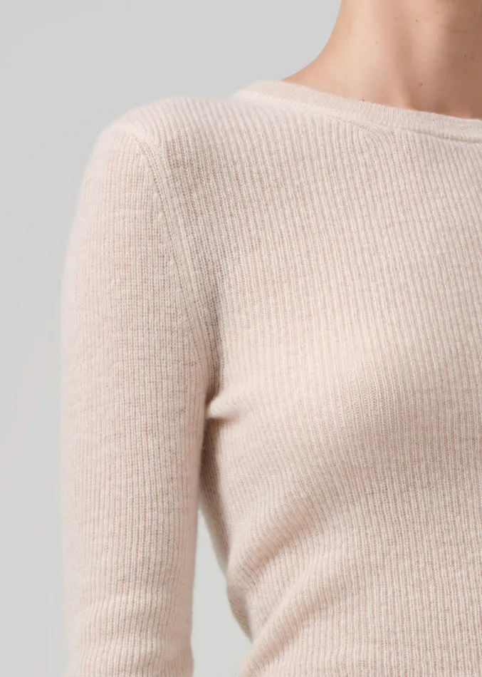 Women Tops Citizens Of Humanity Alessia Crewneck Sweater In Cream