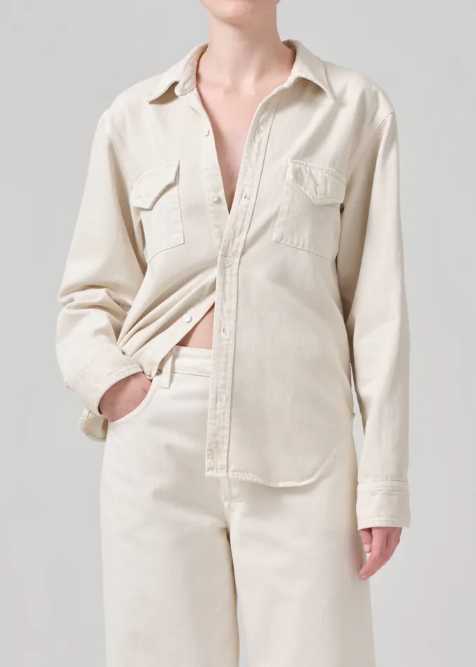 Women Tops Citizens Of Humanity Baby Shay Shirt In Pashmina