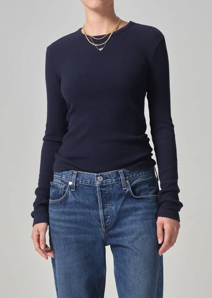 Women Tops Citizens Of Humanity Bina Crewneck In Navy