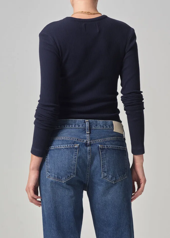 Women Tops Citizens Of Humanity Bina Crewneck In Navy