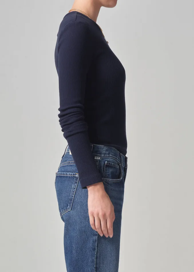 Women Tops Citizens Of Humanity Bina Crewneck In Navy