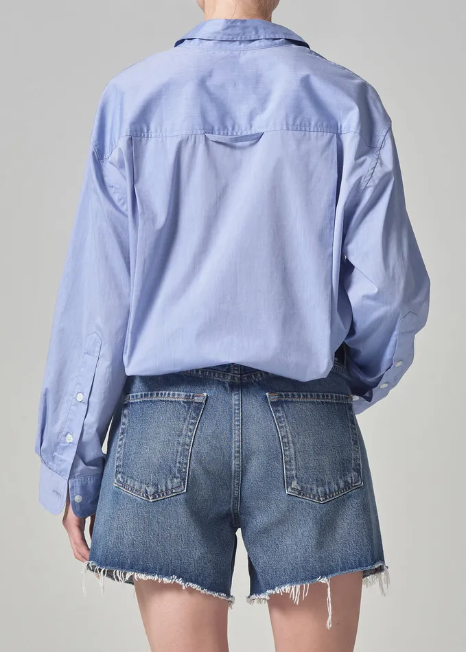 Women Tops Citizens Of Humanity Kayla Shirt In Blue End On End