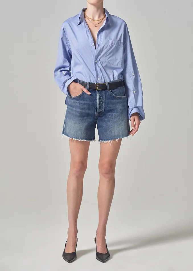 Women Tops Citizens Of Humanity Kayla Shirt In Blue End On End