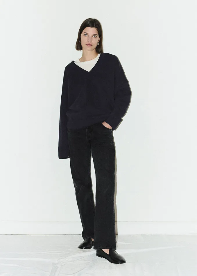 Women Tops Citizens Of Humanity Ronan V Neck In Navy