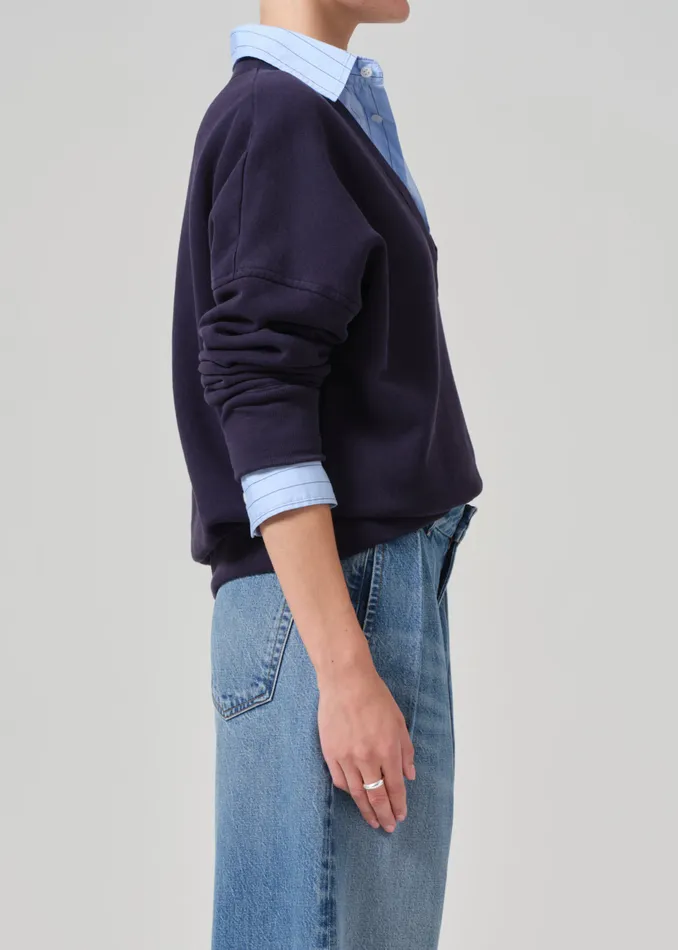 Women Tops Citizens Of Humanity Ronan V Neck In Navy