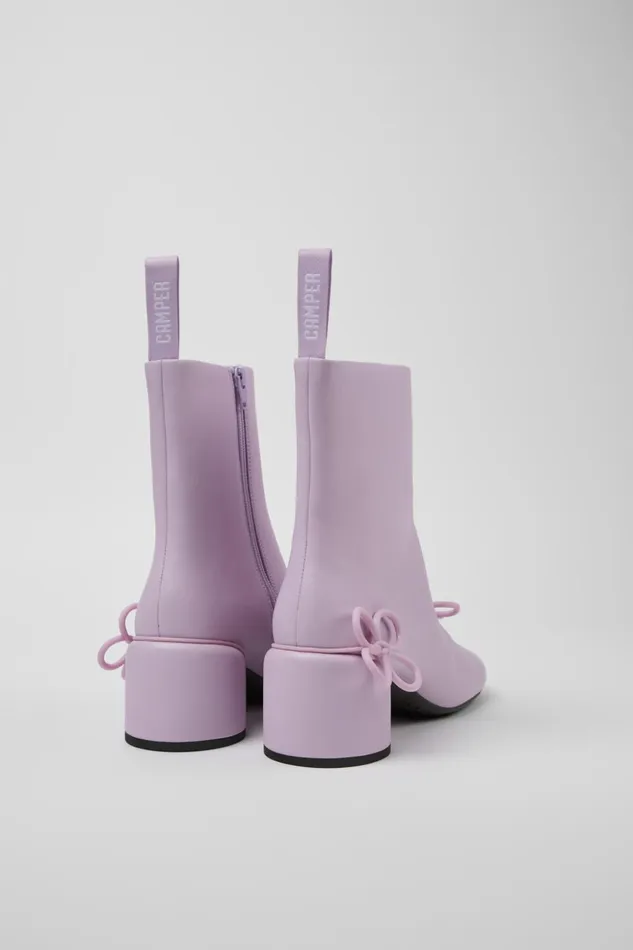 Women Twins Purple Leather Boots Camper Ankle Boots Women Twins Purple Leather Boots Camper Ankle Boots