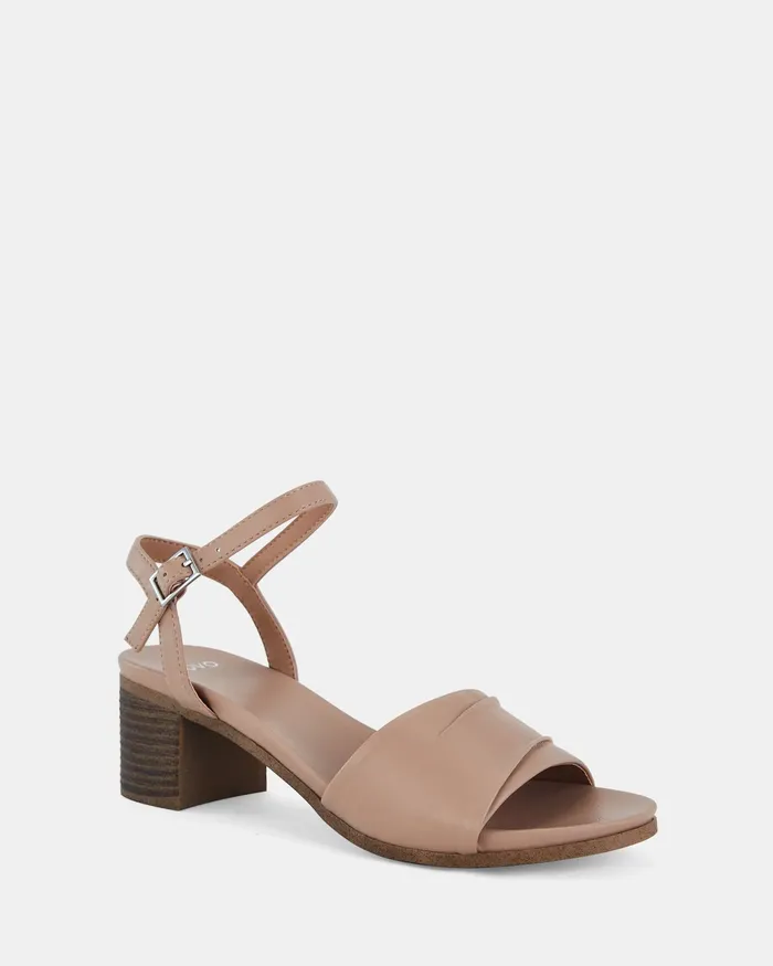 Women URANG NUDE Heeled Sandals Party NOVO Shoes