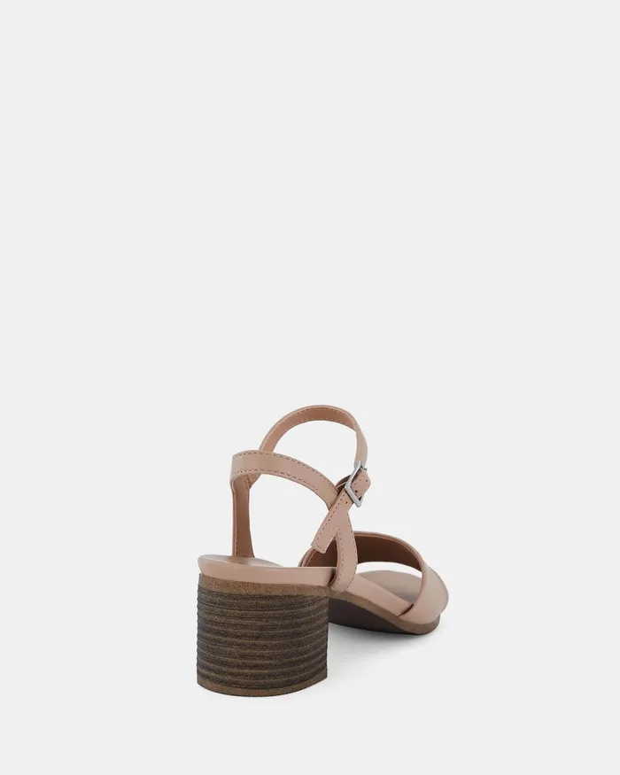 Women URANG NUDE Heeled Sandals Party NOVO Shoes