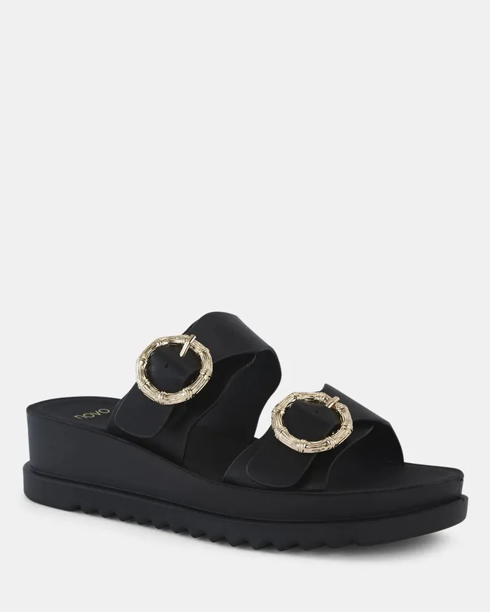 Women Wedges NOVO Shoes BODIE BLACK