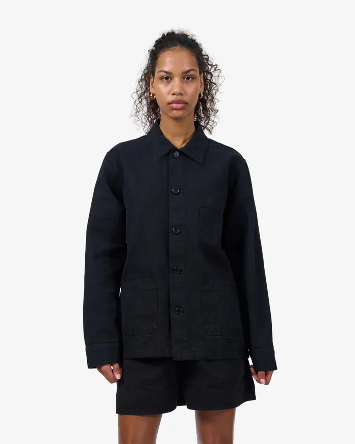 Women Workwear Jackets Colorful Standard Organic Workwear Jacket Deep Black