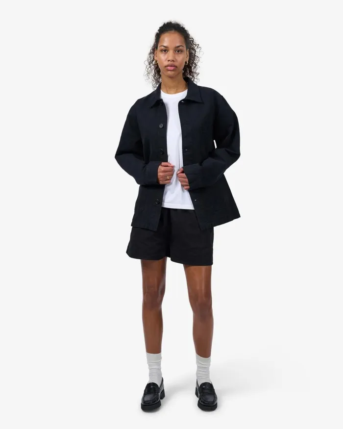 Women Workwear Jackets Colorful Standard Organic Workwear Jacket Deep Black