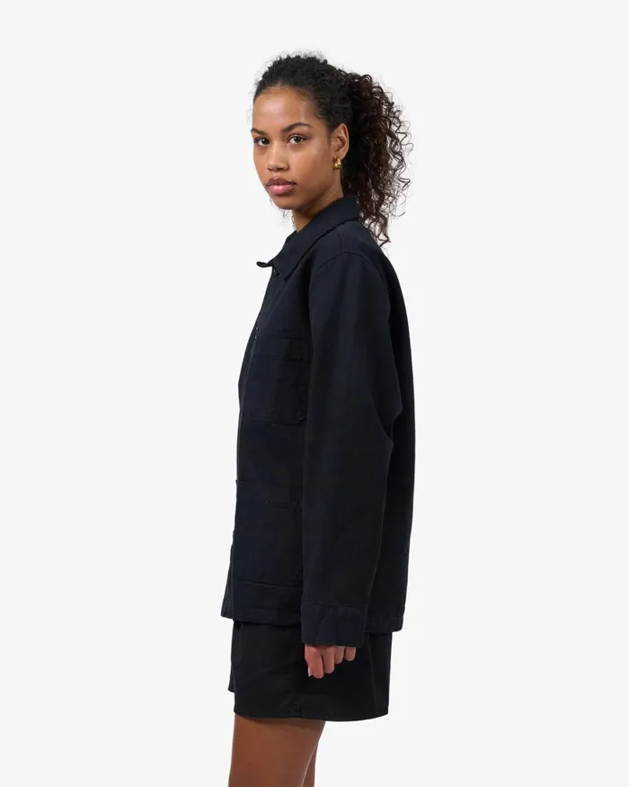 Women Workwear Jackets Colorful Standard Organic Workwear Jacket Deep Black