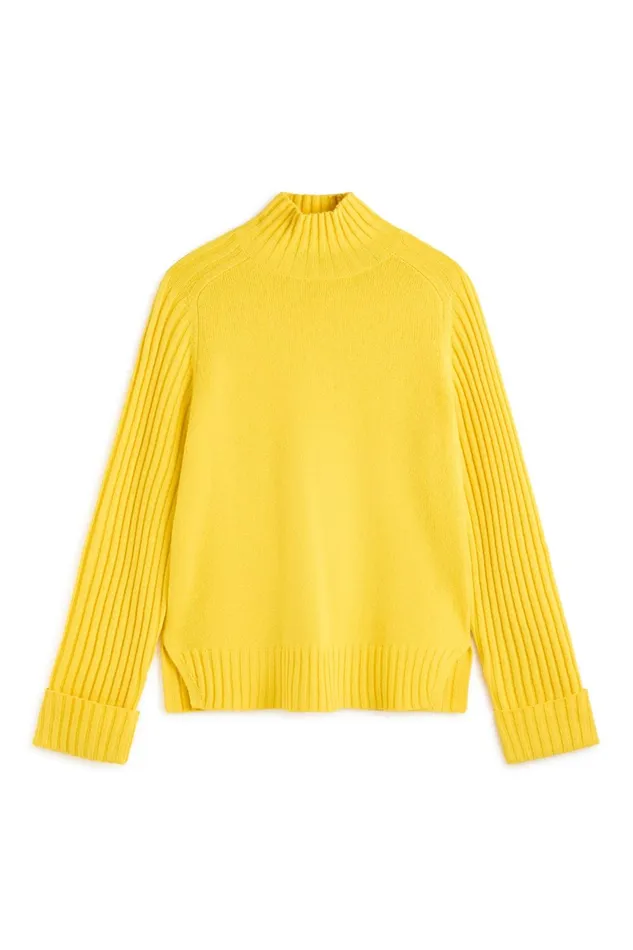 Women Yellow Eucalipto Knitted Jumper Ecoalf Knitwear