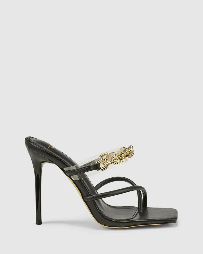 Women ZEND BLACK High Heels Party NOVO Shoes