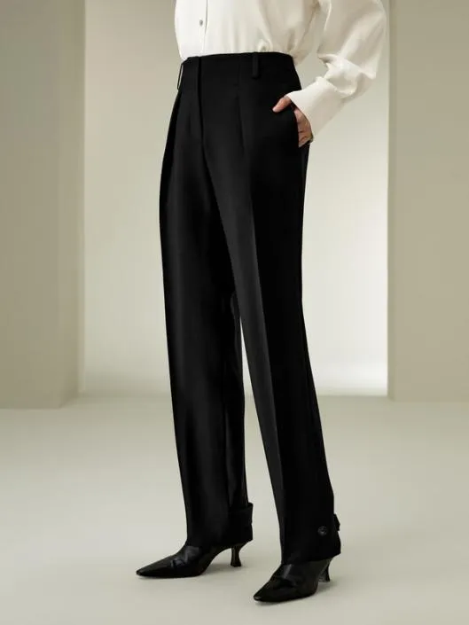 Wool Silk Blend Barrel Pants Women Lilysilk Knitwear
