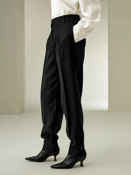 Wool Silk Blend Barrel Pants Women Lilysilk Knitwear