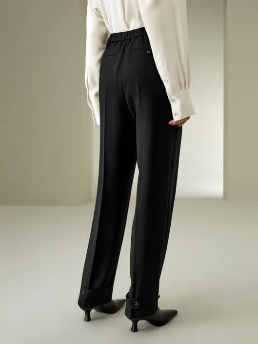 Wool Silk Blend Barrel Pants Women Lilysilk Knitwear