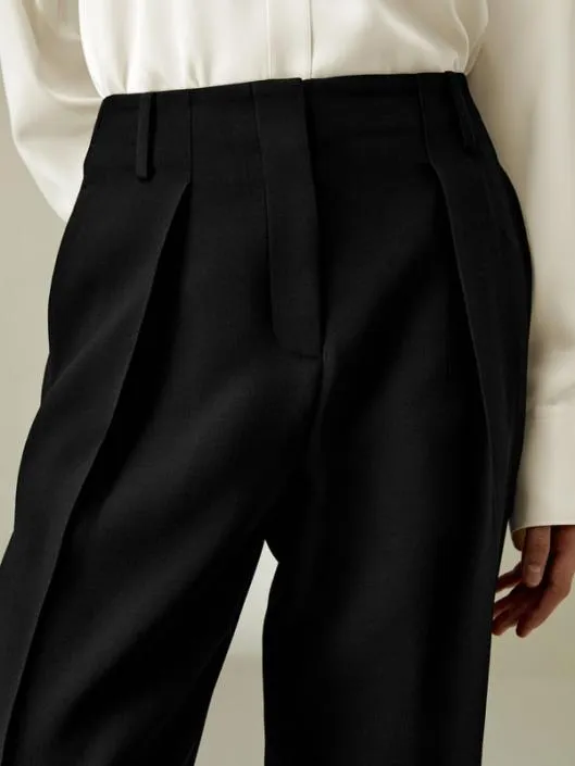 Wool Silk Blend Barrel Pants Women Lilysilk Knitwear