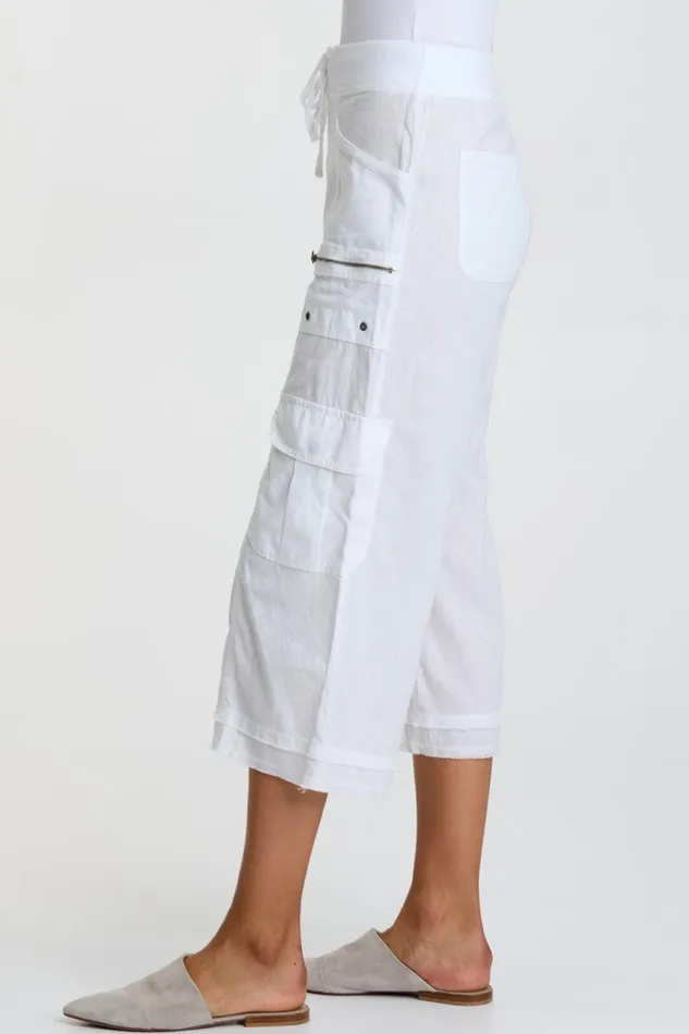 XCVI Linen Birk Gaucho Women Crops