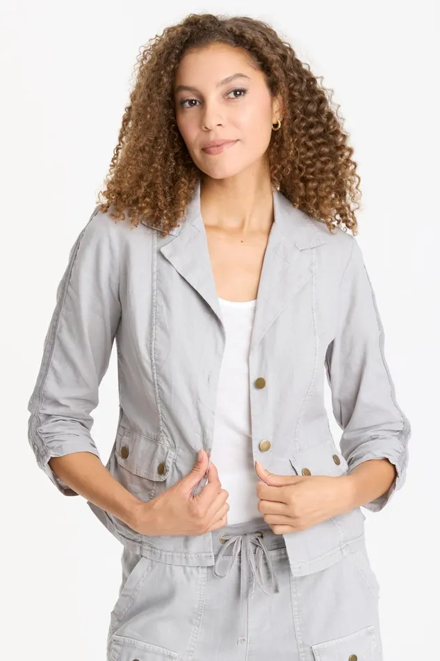 XCVI Linen Folksy Jacket Women Jackets