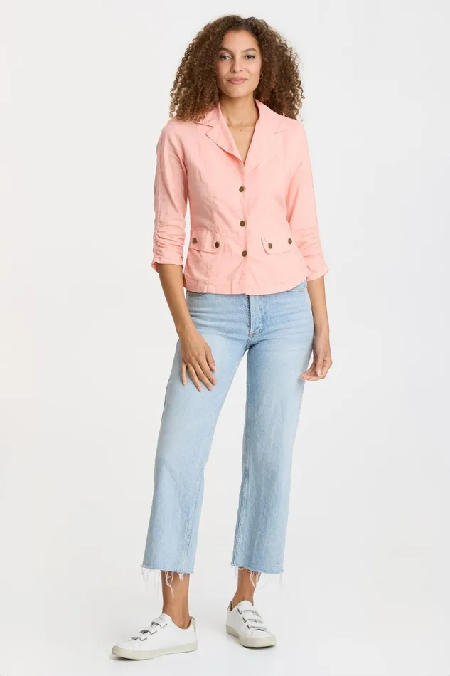 XCVI Linen Folksy Jacket Women Jackets