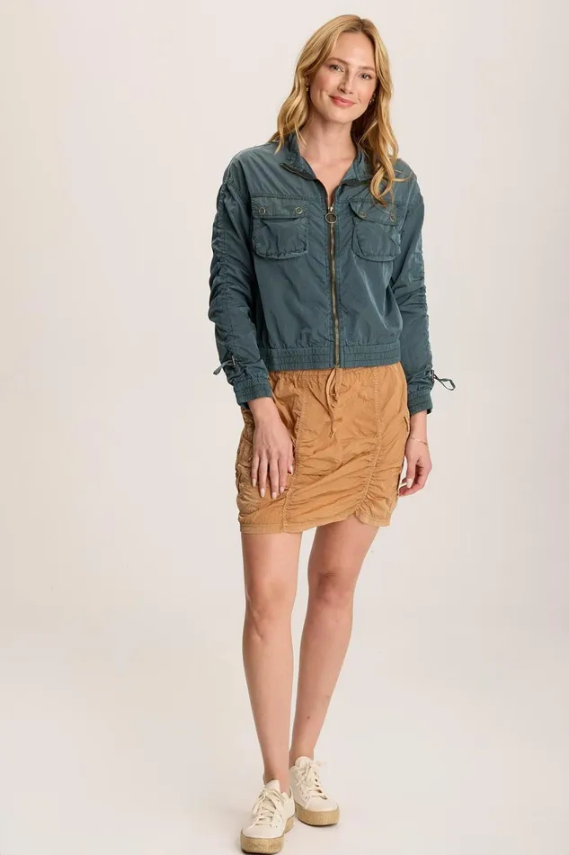 XCVI Marley Ruched Sporty Cargo Mini Skirt Women Skirts
