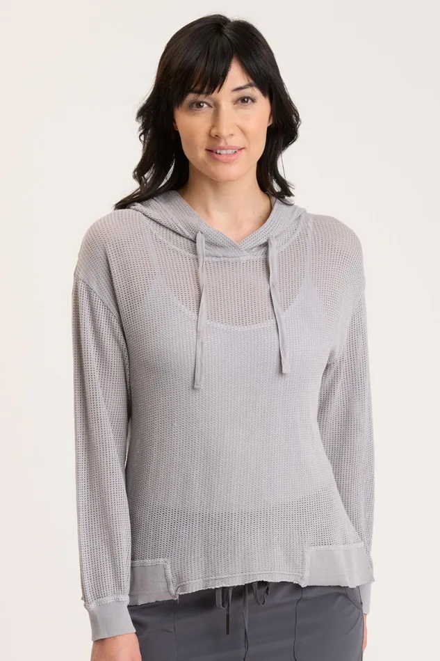 XCVI Mesh Sidel Hoodie Women Sweatshirts