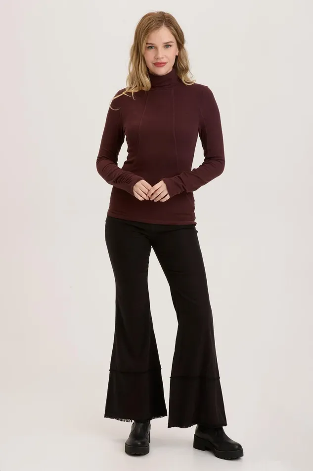 XCVI Rib Sorren Turtleneck Women Tees
