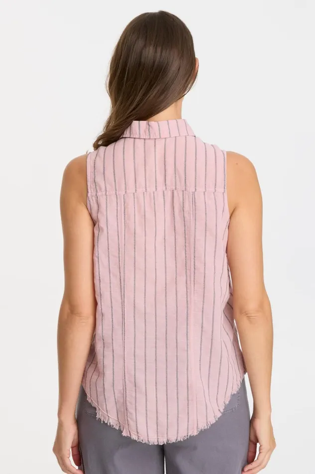 XCVI Striped Otto Top Women Tanks