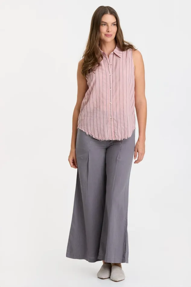 XCVI Striped Otto Top Women Tanks