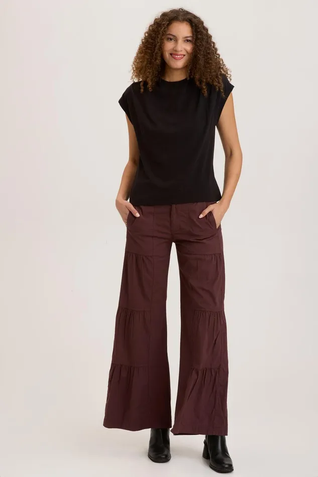 XCVI Terraced Wide Leg Pant Women Pants