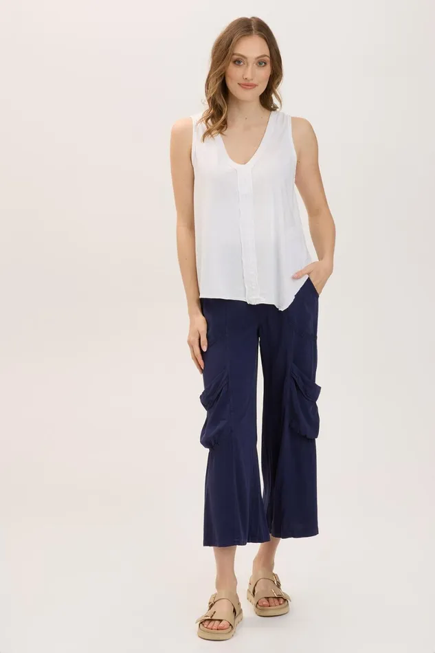 XCVI Twill Faulkner Crop Women Crops