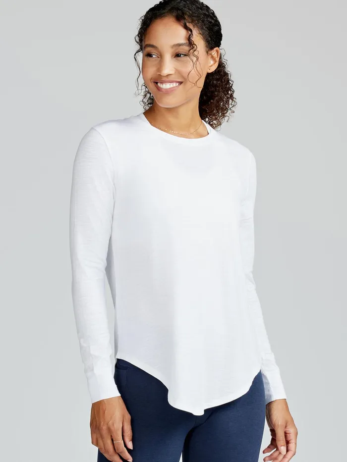Yoga Studio Women Tasc Performance Longline Long Sleeve Shirts
