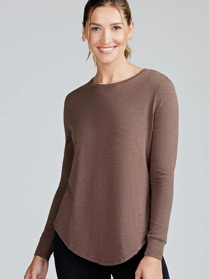 Yoga Studio Women Tasc Performance Longline Long Sleeve Shirts