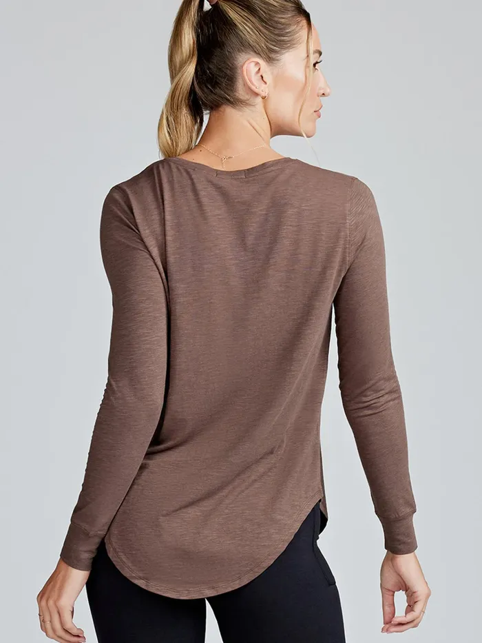 Yoga Studio Women Tasc Performance Longline Long Sleeve Shirts
