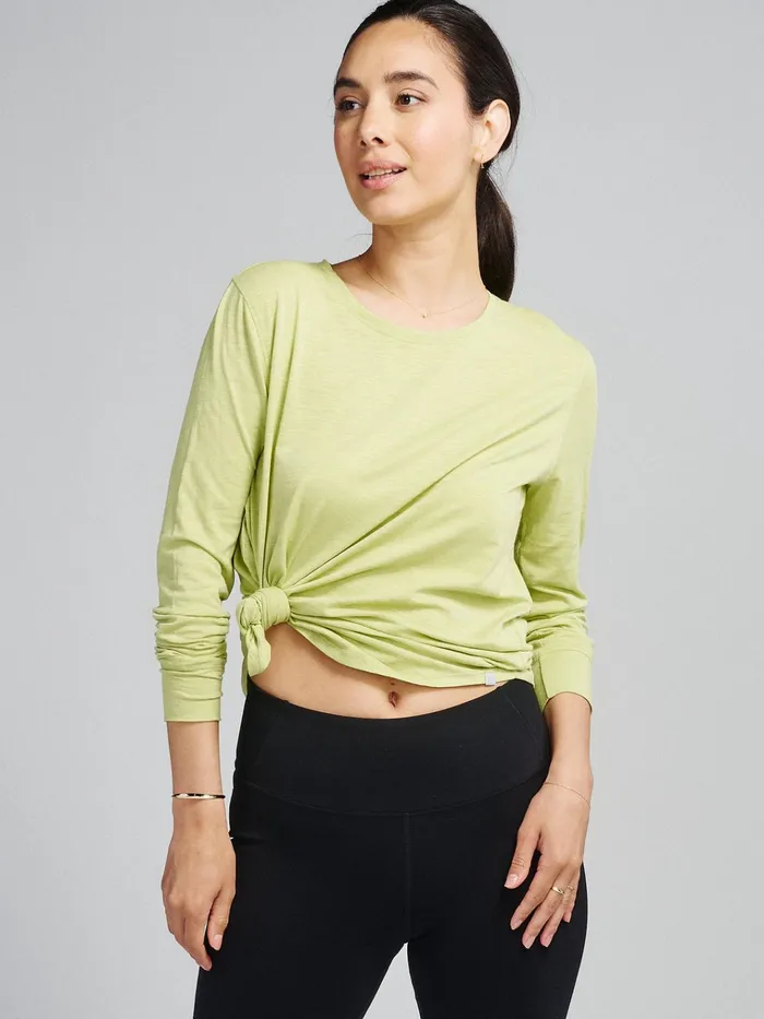 Yoga Studio Women Tasc Performance Longline Long Sleeve Shirts
