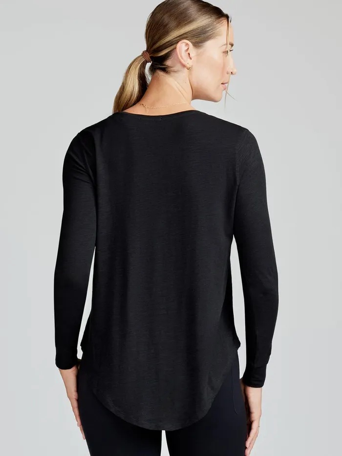 Yoga Studio Women Tasc Performance Longline Long Sleeve Shirts