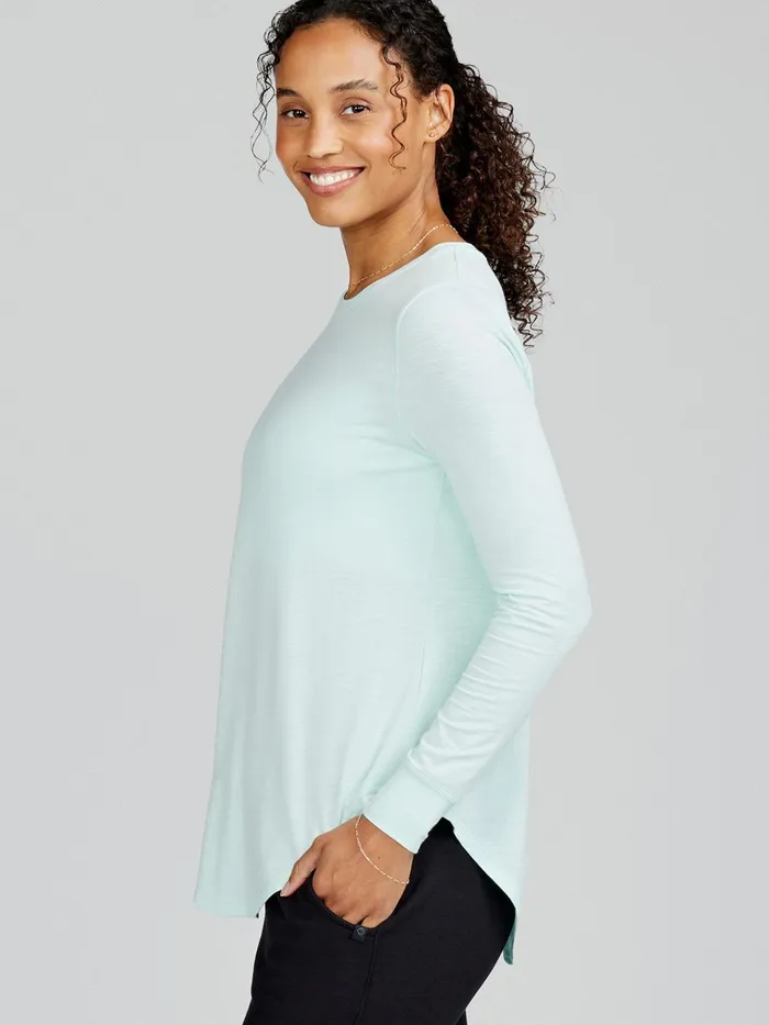 Yoga Studio Women Tasc Performance Longline Long Sleeve Shirts