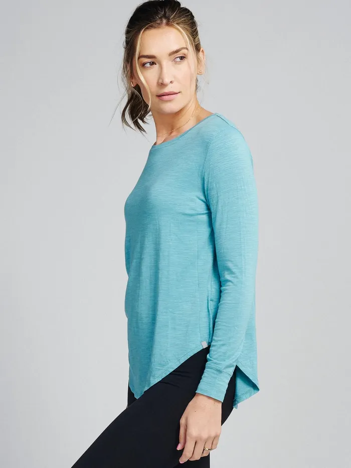 Yoga Studio Women Tasc Performance Longline Long Sleeve Shirts
