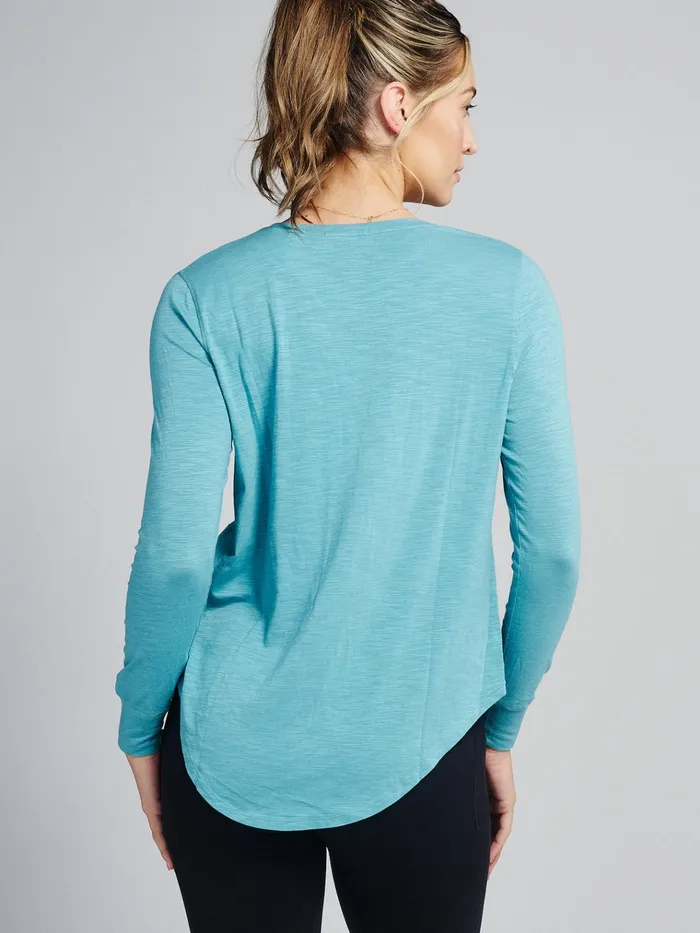 Yoga Studio Women Tasc Performance Longline Long Sleeve Shirts