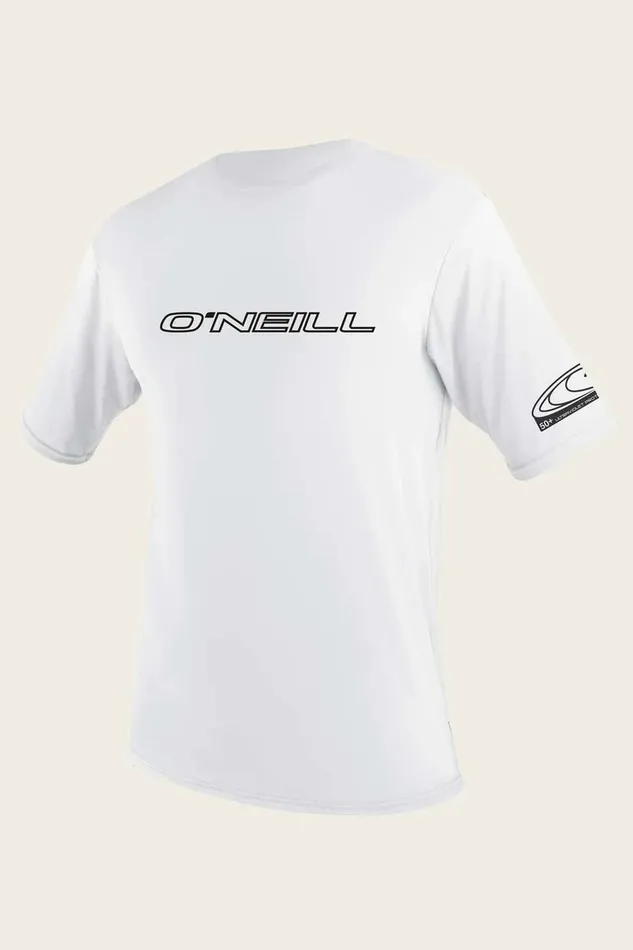 YOUTH BASIC SKINS 50 SS SUN SHIRT White Kids O039NEILL Youth Wetsuits