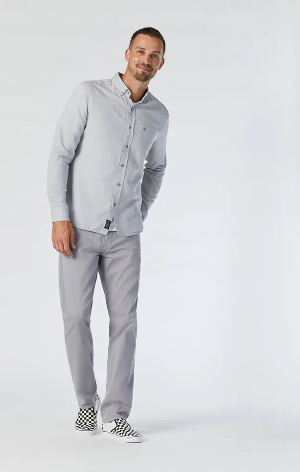 Zach Straight Leg Pants In Graphite Twill Men Mavi Jeans Pants