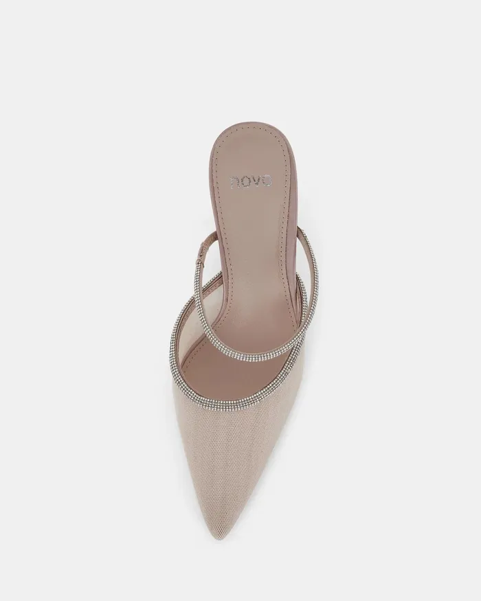 ZIGBY NUDE Closed Toe Heels Party NOVO Shoes Women