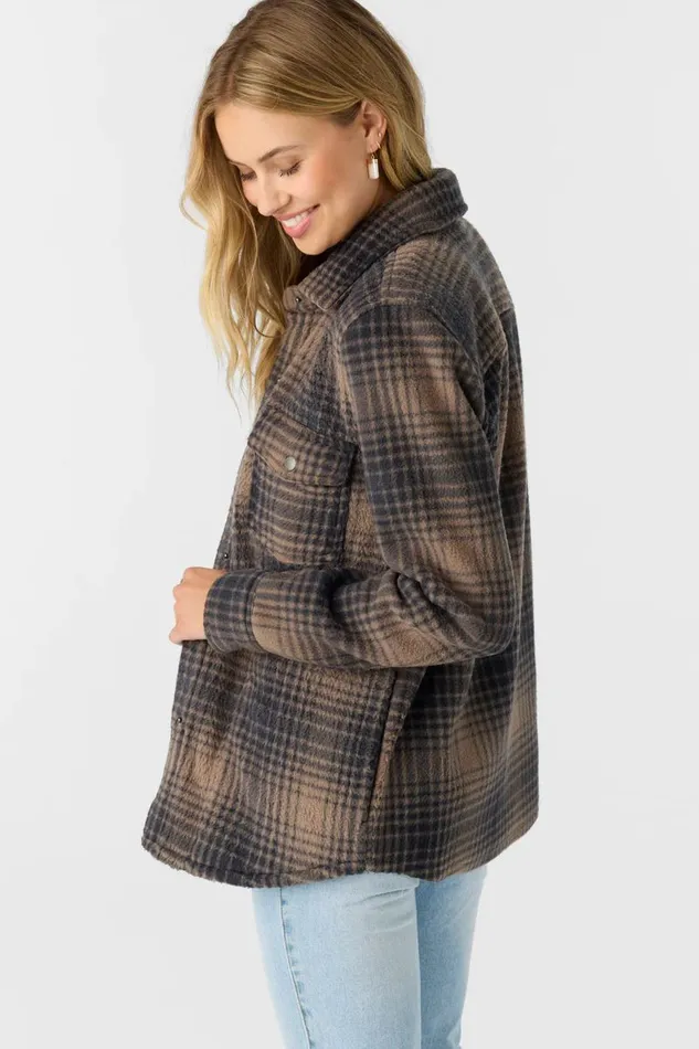 ZUMA HIGH PILE OVERSHIRT JACKET Chocolate Chip Women O039NEILL Clothing